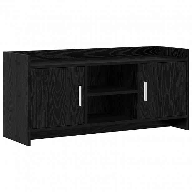 vidaXL Televizní skříň 102 x 33 x 47 cm Černý dub Kompozitní dřevo