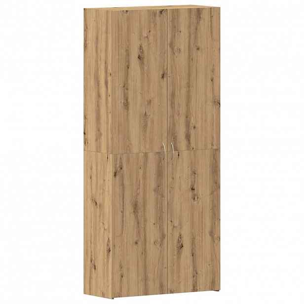 vidaXL Skříň na obuv 80 x 35.5 x 180 cm Kompozitní dřevo Hnědá
