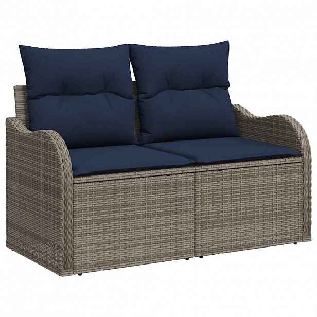 vidaXL Zahradní sofa s polštářem 121 x 62 x 69 cm polyratan