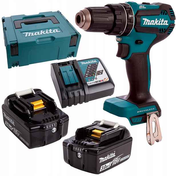 Aku Šroubovák 50 Nm 2x3 Ah 18 V Makita DHP485RFJ
