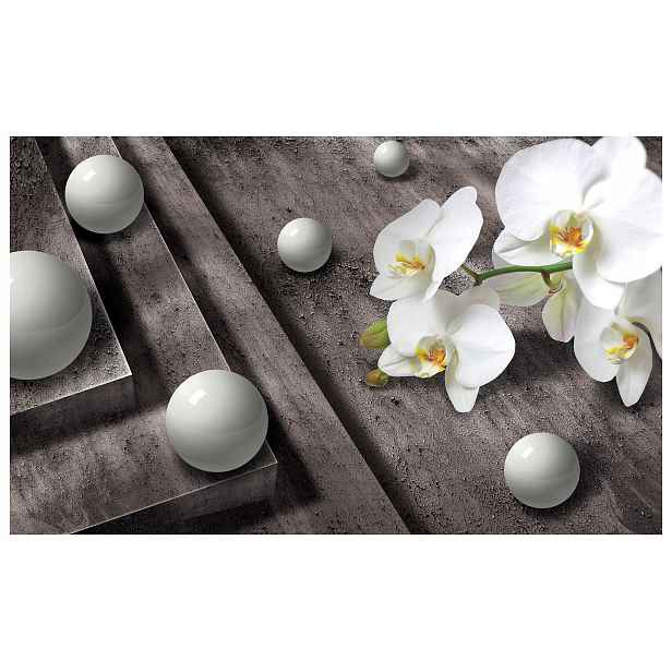 Fototapeta Orchideje Geometrie bílé Sféry Perspektiva 368x254 lepidlo