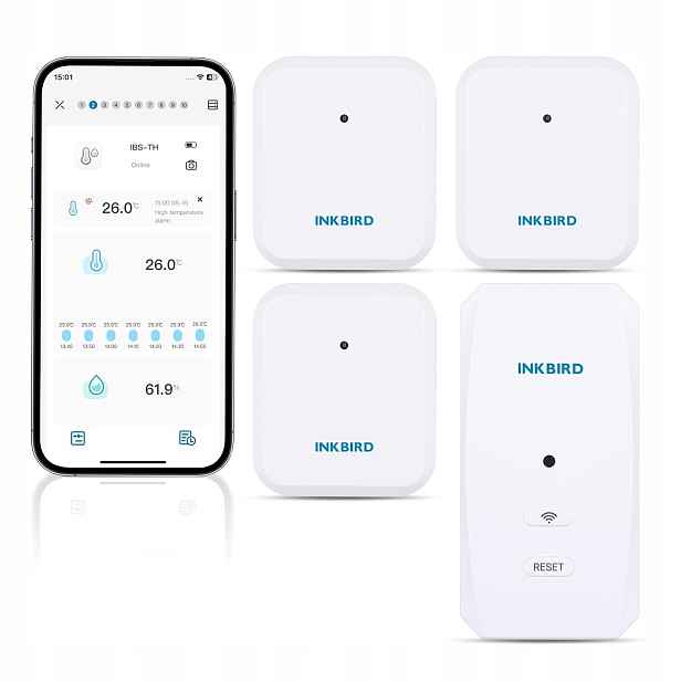 Inkbird ITH-20R-O Rádiový set Teploměr Vlhkoměr, 3ks s bránou IBS-M2S