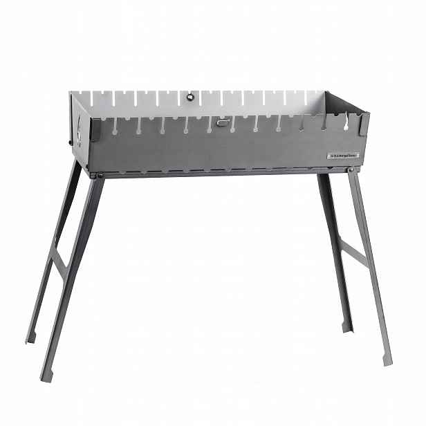 Mangal Grill Kufr na 12 špízů Uhlíkový Skládací Kovový 2 mm