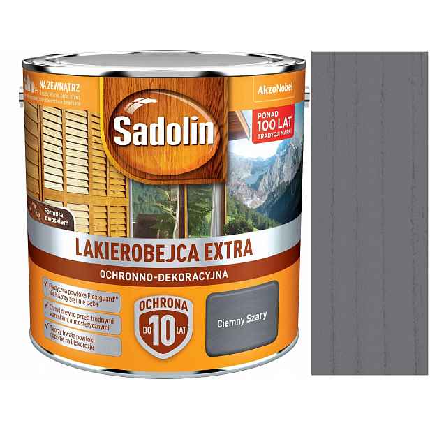 Sadolin Extra Lakový Obal 2,5 L Tmavě Šedý