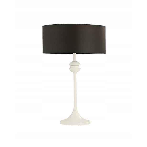 Stolní lampa Kaszmir Bílá Černá Abažur 1xE27 54 cm Stolní lampa Dům