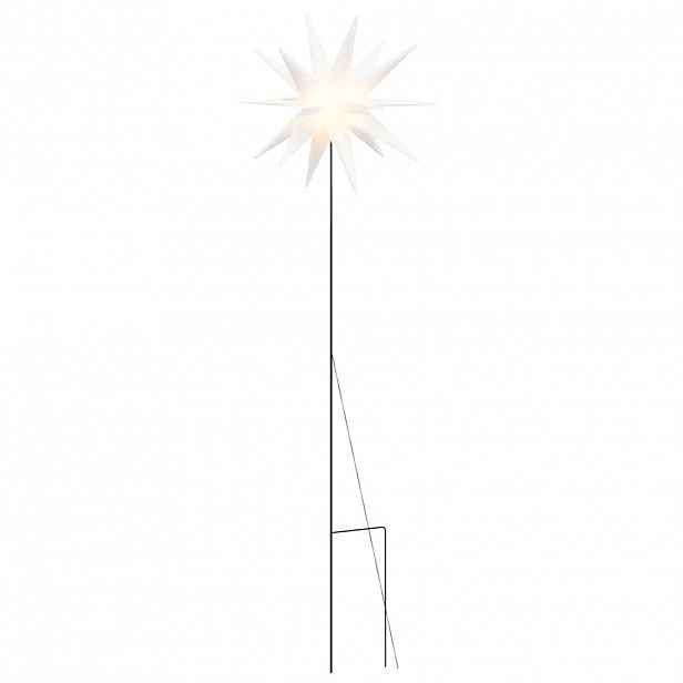 vidaXL Svítící vánoční hvězda s hrotem a LED skládací bílá 57 cm
