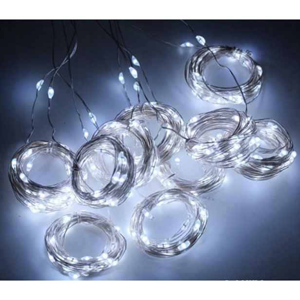 Záclona Na Drátku 300 Led Usb Bílý Studený Dálkový Ovladač