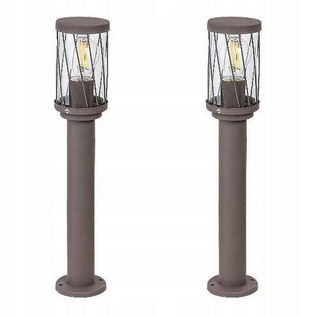 Elegantní sada moderních venkovních sloupkových lamp do zahrady