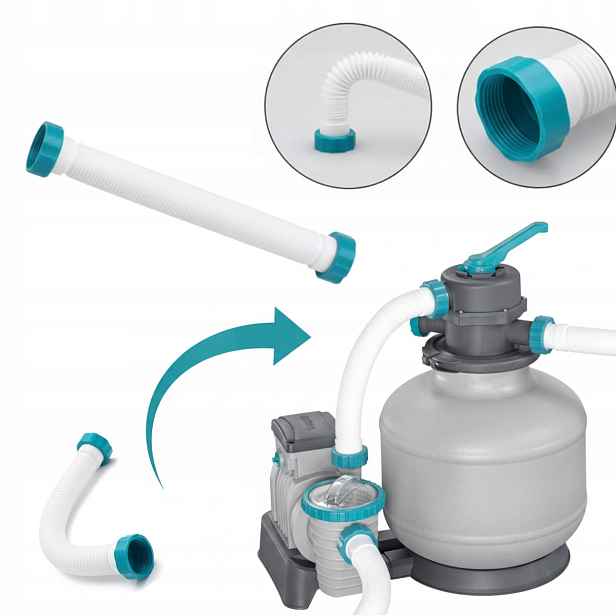 Krátká hadice s maticemi 40 cm 38 mm pro pískovou pumpu Bestway Flowclear
