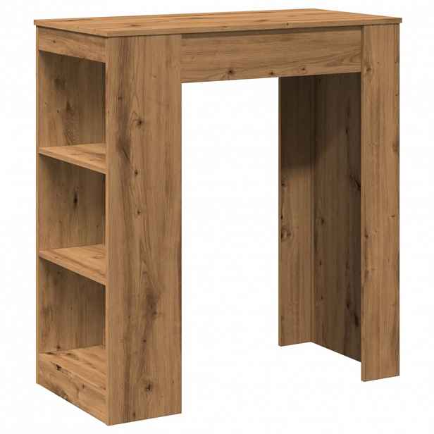 vidaXL Barový stůl s regály dub artisan 95 x 47 x 103,5 cm kompozit