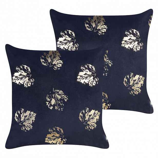 Beliani DEKORATIVNÍ POLŠTÁŘ sada 2 ks Černý 45/45 cm Goldenrod