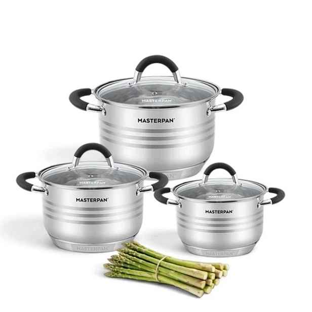 Sada hrnců Masterpan nerezová ocel 6 ks MP-5006