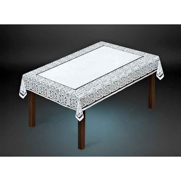 Žakárový ubrus COTTBUS více rozměrů bílá MyBestHome Rozměr: 180x130 cm