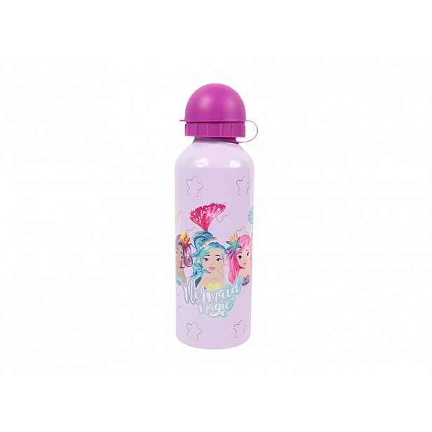 Dětská kovová láhev MERMAID MAGIC 500 ml fialová