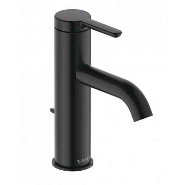 Duravit C.1 - Umyvadlová baterie s výpustí, matná černá C11020001046