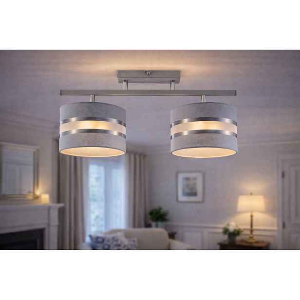 Euro-Lamp Stropní Svítidlo Diana 2 Šedá Abažur 2x60W Výrobce