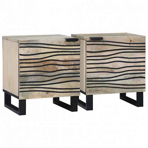 vidaXL Noční skříňka 2 ks Bílá 40 x 33 x 46 cm Kompozitní dřevo