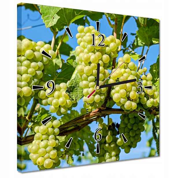 Hodiny 30x30 Zelené hroznové víno