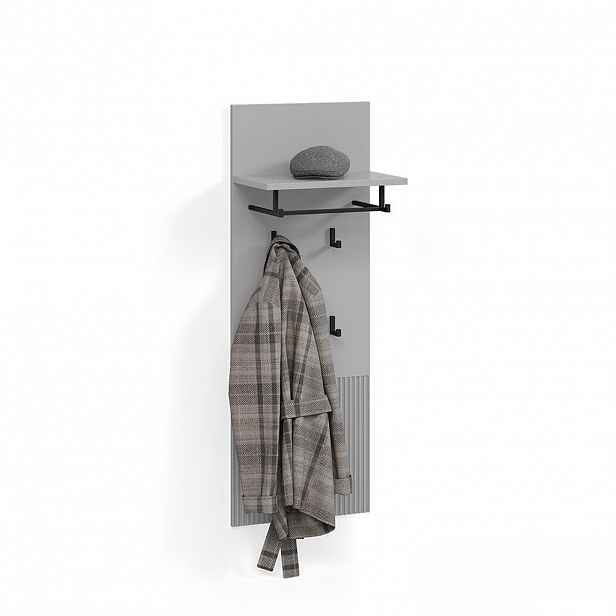 Livinity® NÁSTĚNNÝ VĚŠÁK Aterno Šedá 43 x 120 cm