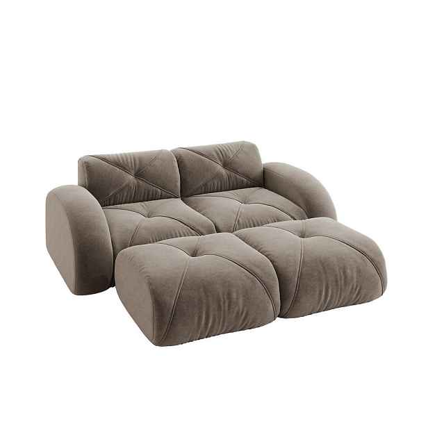 WISHDOR 2MÍSTNÁ POHOVKA Chenille Taupe, bez rámu s 32D pěnou