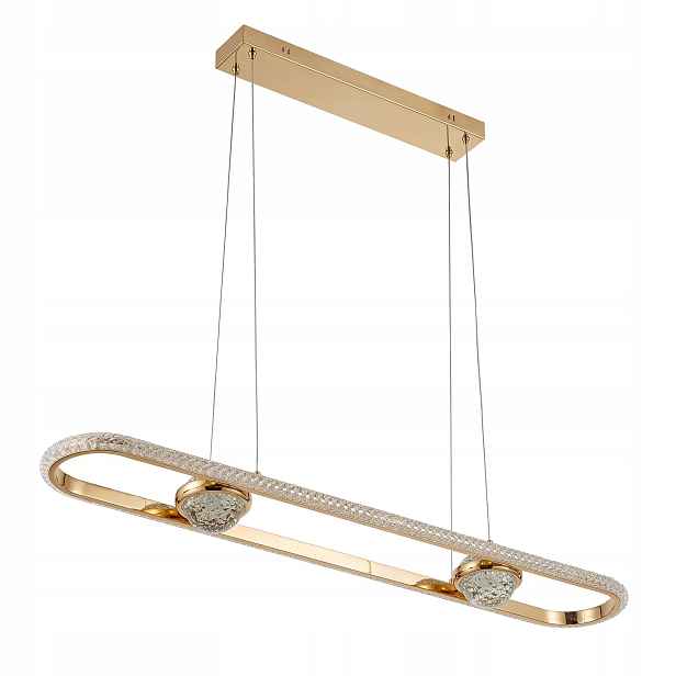 Závěsné Stropní Svítidlo Led Zlatý Glamour Lustr Nad Stůl A Ostrov 98 CM