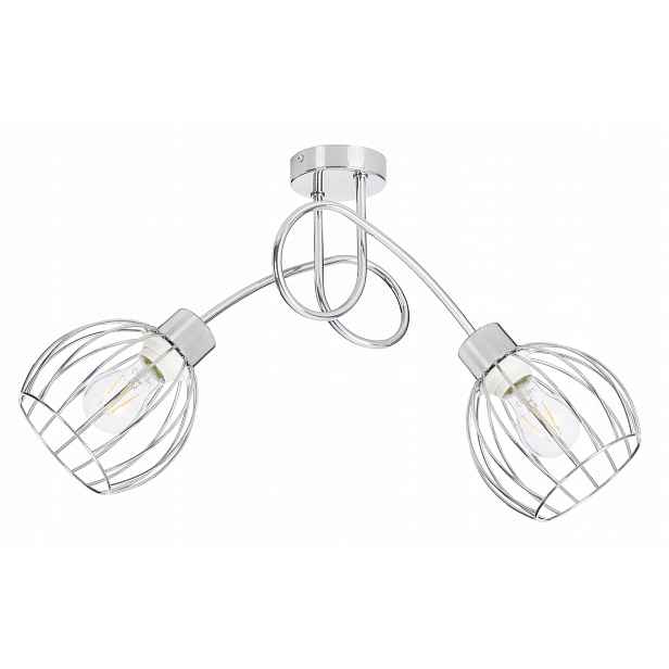 Stropní svítidlo lustr loft na E27 chromové stínítko 2