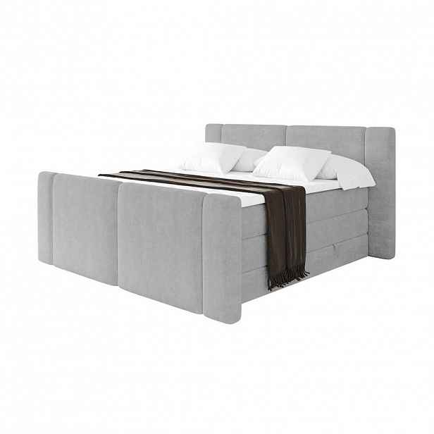 ALTDECOR POSTEL boxspring s matracemi H3/H4 - EVON KING Zanozek - 180x200 cm Šedá