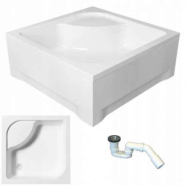 čtverec sprchová vanička Tenor 90x90 kryt sifon