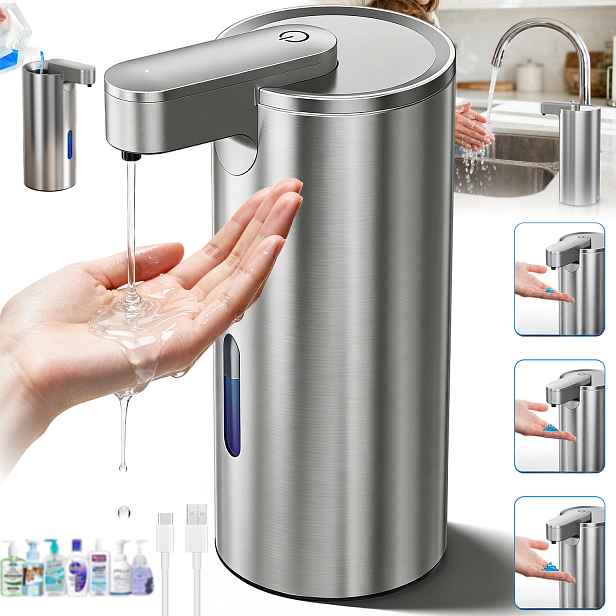 Dávkovač Tekutého Mýdla Automatický Bezdotykový Dávkovač Nádobka 340 ML