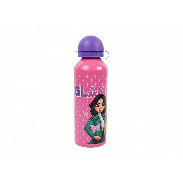 Dětská kovová láhev GLAM 500 ml růžová
