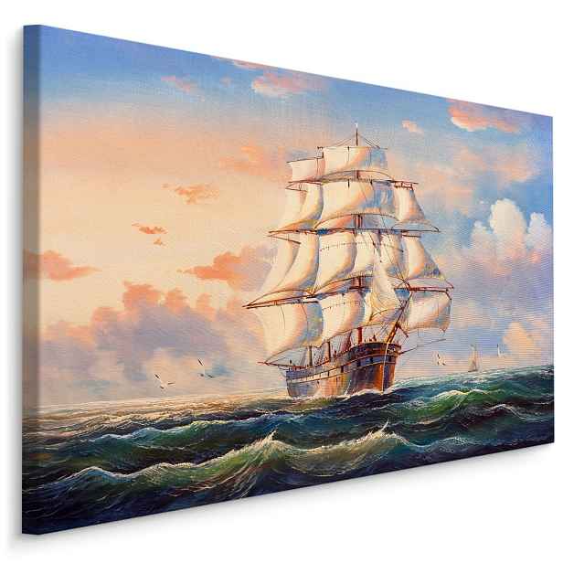 Plátno Plachetnice V Moři I. Varianta: 40x30