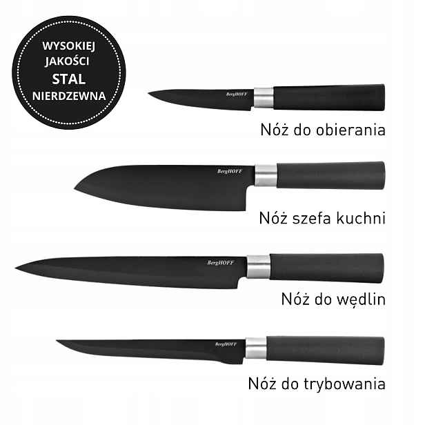 Sada nožů BergHoff komplet Prime 5ks Slate