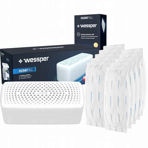 Velký pohlcovač vlhkosti, odvlhčovač vzduchu Wessper 10 x silná náplň 500 g