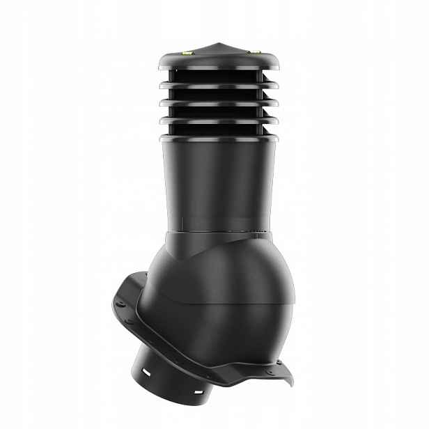 Větrací komín Smartline profil R fi 150 mm nezateplený, černý