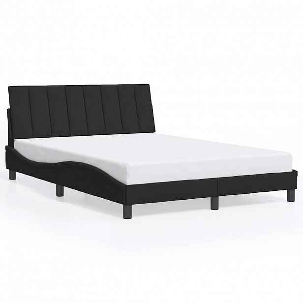 vidaXL Rám postele bez matrace Hanko černý 120 x 200 cm samet