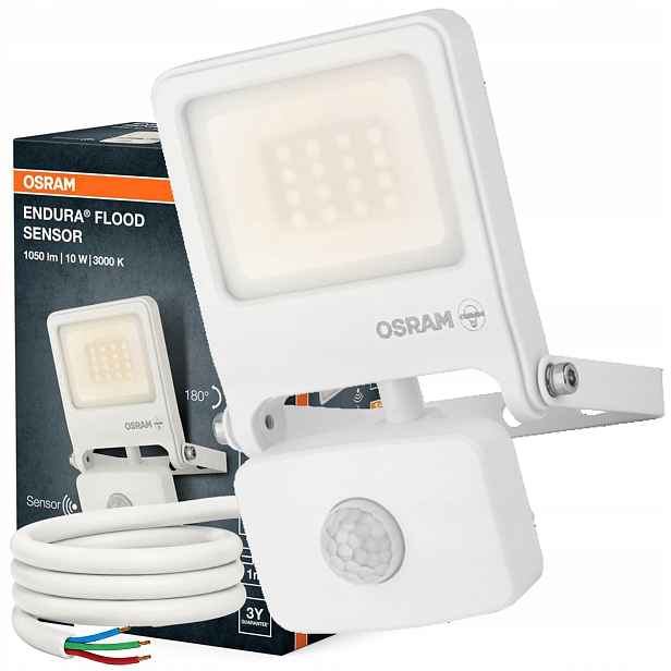 Led Reflektor s pohybovým a soumrakovým senzorem 10W 3000K 1000lm IP44 Endura