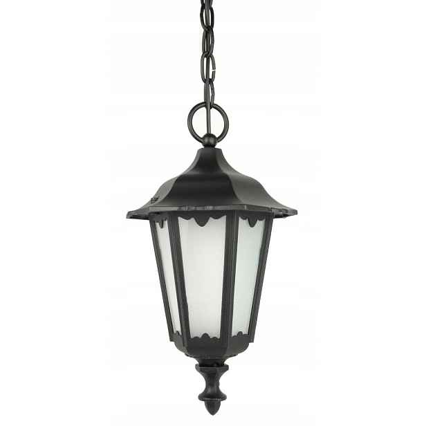 Venkovní závěsná terasová lampa klasická černá skleněná IP43 Su-ma