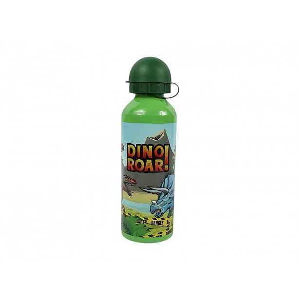 Dětská kovová láhev DINO ROAR 500 ml zelená