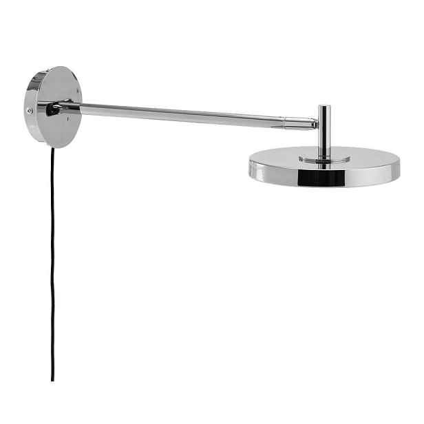 LED nástěnné svítidlo s ohybatelnou konstrukcí/stmívatelné do zásuvky v leskle stříbrné barvě ø 15 cm Asteria Wall Long – UMAGE