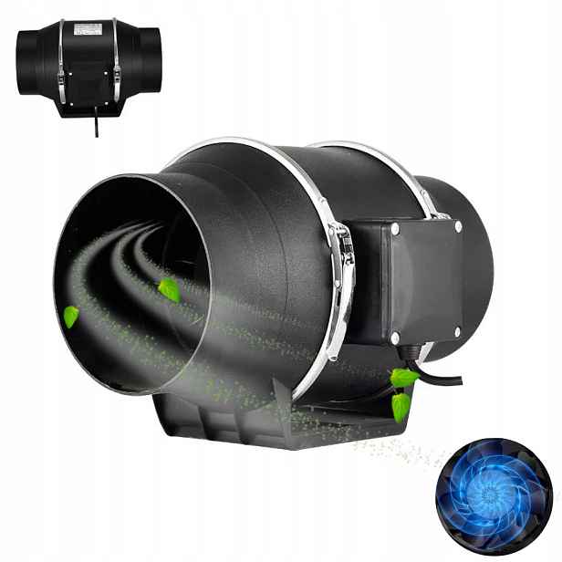 Ø100 mm trubkový ventilátor Odsávání vzduchu Tichý ventilátor