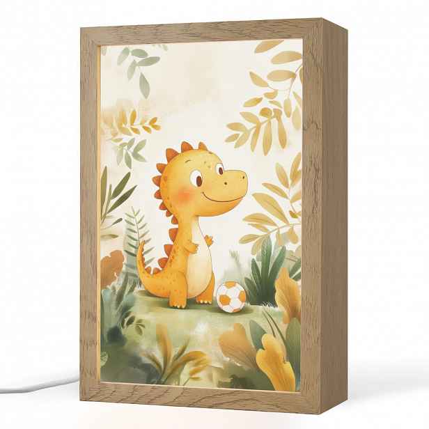 OnlyWow NOČNÍ LAMPIČKA Dino - Fotbal - Orange 20x30 cm
