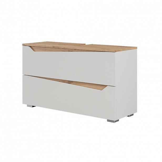 Vicco DOLNÍ SKŘÍŇKA POD DŘEZ Marelle, Bílá/Řemeslný dub, 100 x 57.5 cm se 2 zásuvkami