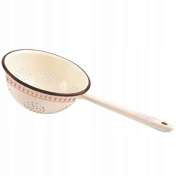 Cedník kuchyňský smaltovaný béžový Tonca 20 cm