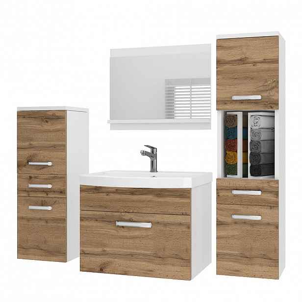 B BELINI GROUP KOUPELNOVÝ NÁBYTEK Koupelnová SADA PRI M5, Zlatohnědá matná, 120 cm