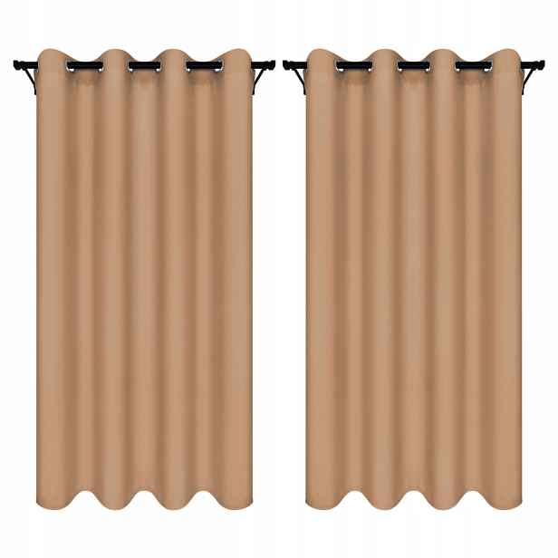 Karamelové Záclony Na Průchodkách 140x250 Závěs Karamel 2 Kusy
