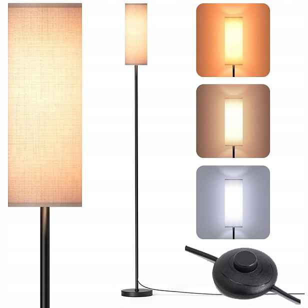 Moderní Lampa 12W Stojací Regulovatelná, Led, Stínidlo 175 CM