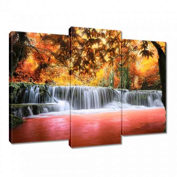 Obraz 90x70 Oranžový vodopád