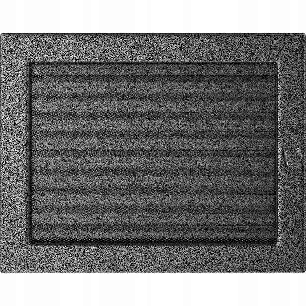 Ventilační mřížka 22x30 černo-stříbrná s žaluzií
