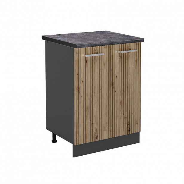 Vicco SPODNÍ SKŘÍŇKA KUCHYŇSKÉ LINKY R-Line Řemeslný dub 60 cm , PD Antracit