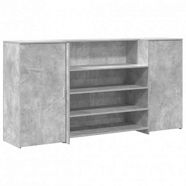 vidaXL Recepční stůl betonově šedý 200x50x103,5 cm kompozitní dřevo